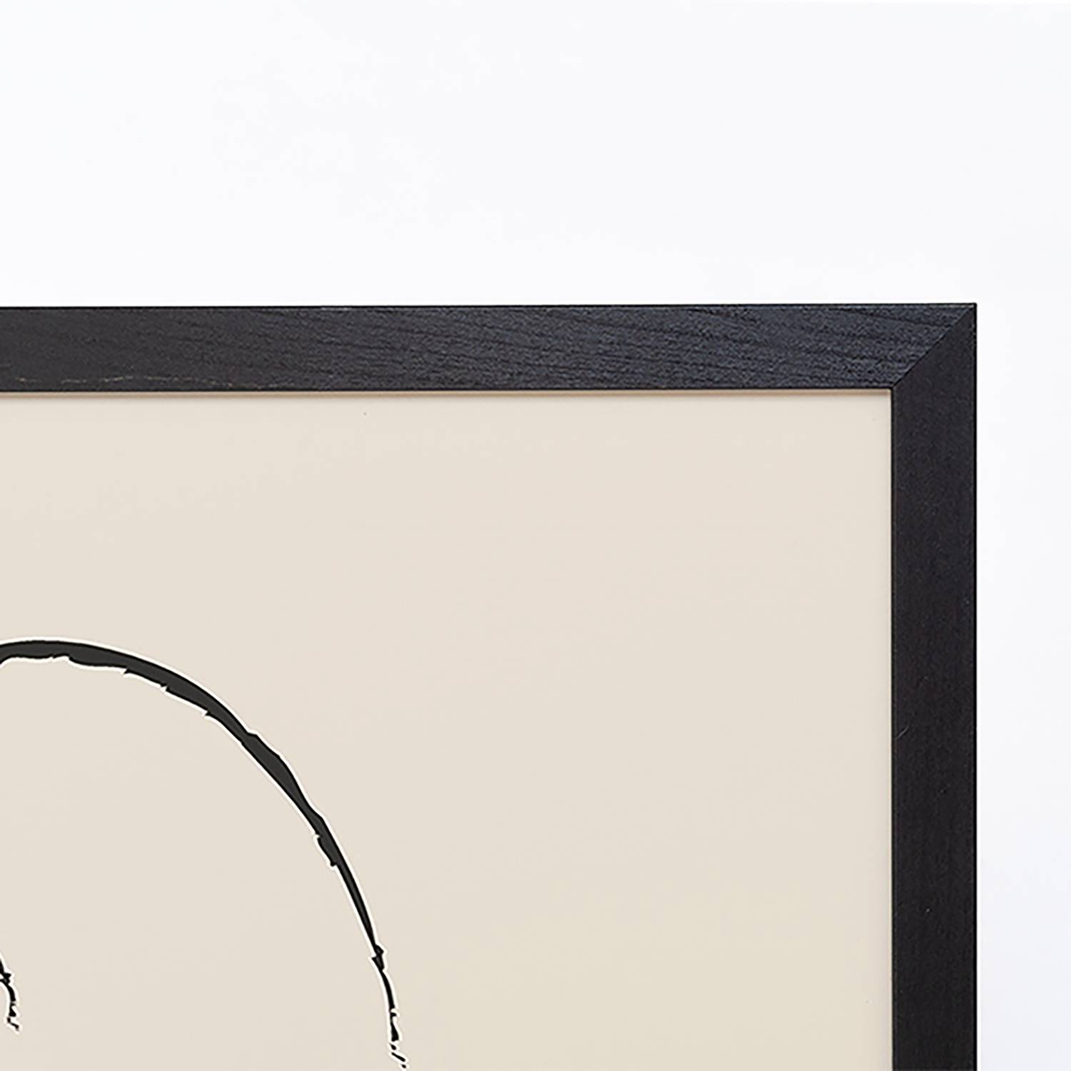 home24 Bild Side Portrait Inspired By Matisse Rahmen: Massivholz Buche, lackiert Abdeckung: Plexiglas Schwarz 63 x 83cm von home24