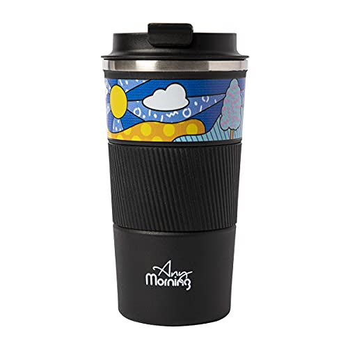 Any Morning Thermosbecher | Kaffeebecher aus Edelstahl | Coffee to go Becher | Vakuumisolierte | Kaffeethermobecher | Isolierbecher für Zuhause oder Büro | Schnappverschluss | 500 ml von Any Morning