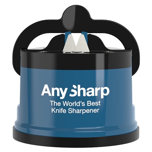 AnySharp Messerschärfer | Freihändige Sicherheit, PowerGrip Saugnapf | Sicheres Schärfen aller Küchenmesser | Ideal für gehärteten Stahl & Wellenschliff | Weltbeste Qualität | Kompakt | Blau AnySharp Messerschärfer | Freihändige Sicherheit, PowerGrip Saugnapf | Sicheres Schärfen aller Küchenmesser | Ideal für gehärteten Stahl & Wellenschliff | Weltbeste Qualität | Kompakt | Blau von AnySharp