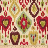 Django Ikat Red Kissenbezug ~ Rot/Grün/Natur 40 X cm von AnyarwotDesigns
