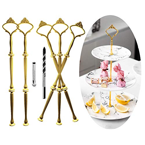 Anyasen etageren stangen Set Gold Etagere bausatz Etagere etagen etageren stäbe Etagere bausatz Stange für Etagere metallstangen für Etagere (Krone, Gold, 5 Pack) von Anyasen