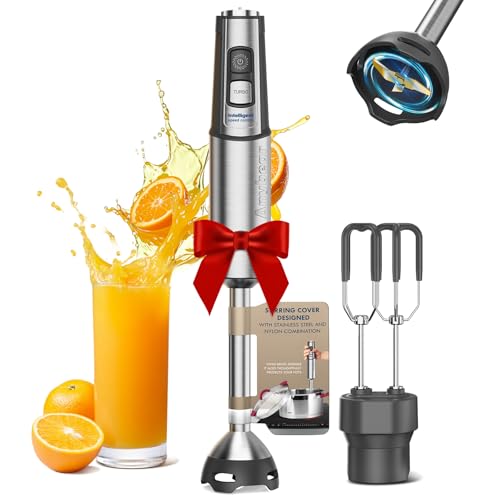 Anybear Immersion Blender, 1100W 2-in-1 Hand Held Blender with Full Copper Motor & Stainless Steel Body, 15 Speed & Turbo Mode Hand Mixer, Blade with Anti-scratch Coating, Stick with Beaters von Anybear