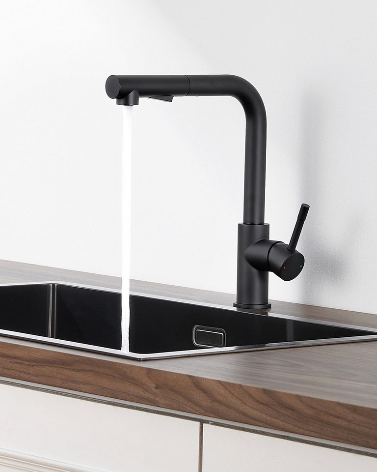 Anycee max Küchenarmatur Hochdruck Ausziehbar Küche Wasserhahn,360° Schwenkbar Mischbatterie mit Zwei Wasserstrahlarten Brause Spültischarmatur Anycee max Küchenarmatur Hochdruck Ausziehbar Küche Wasserhahn,360° Schwenkbar Mischbatterie mit Zwei Wasserstrahlarten Brause Spültischarmatur von Anycee max