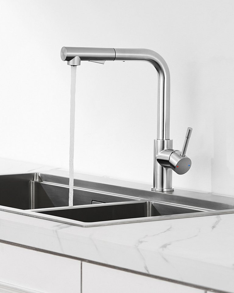 Anycee max Küchenarmatur Hochdruck Ausziehbar Küche Wasserhahn,360° Schwenkbar Mischbatterie mit Zwei Wasserstrahlarten Brause Spültischarmatur Anycee max Küchenarmatur Hochdruck Ausziehbar Küche Wasserhahn,360° Schwenkbar Mischbatterie mit Zwei Wasserstrahlarten Brause Spültischarmatur von Anycee max