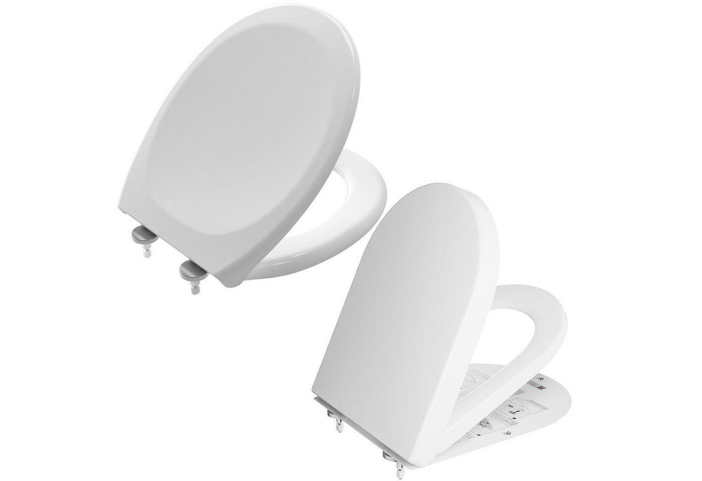 Anycee max WC-Sitz Toilettendeckel Toilettensitz mit Absenkautomatik & Quick-Release (O-Form, D-Form), WC Deckel Klodeckel Klobrille, Weiß von Anycee max