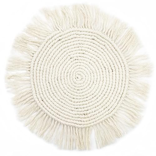 Platzset Tischset Tischdecke | Tisch Schrank Kommode Natur ca. 40 cm | Boho Stil Deko Dekoration Hippie von Anyhot