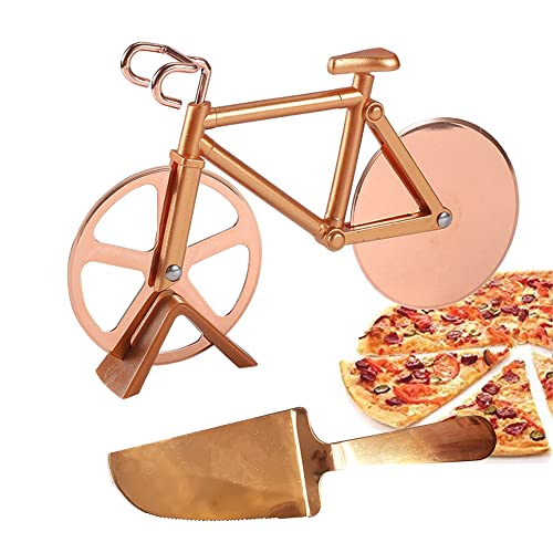 Anyingkai Fahrrad Pizzaschneider,Pizza Cutter Bicycle,Pizza Cutter Wheel,Pizza Cutter Bike,Fahrrad Pizzaschneider, Pizzarad aus Edelstahl,Fahrrad Pizzaschneider Edelstahl von Anyingkai