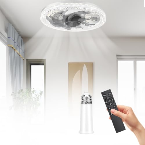 Deckenventilatoren mit Beleuchtung E27,Lampe mit Ventilator 45W,Deckenleuchte mit Ventilator Leise,Einstellbare Windrichtung 360°,Timer Fernbedienung 4 Geschwindigkeiten Anwendbar auf 20-30㎡ Deckenventilatoren mit Beleuchtung E27,Lampe mit Ventilator 45W,Deckenleuchte mit Ventilator Leise,Einstellbare Windrichtung 360°,Timer Fernbedienung 4 Geschwindigkeiten Anwendbar auf 20-30㎡ von Anyingkai