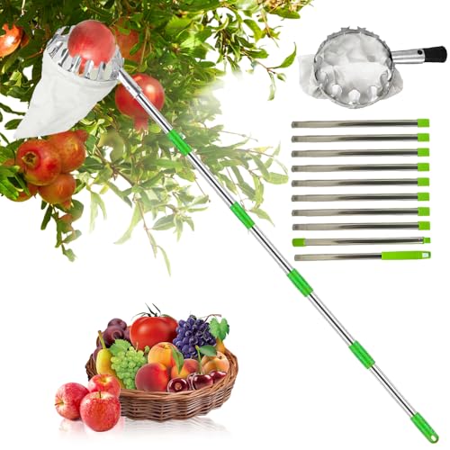 Obstpflücker Diameter 16 cm,4.2m Apfelpflücker,Kirschenpflücker mit Baumwollbeutel,Obstsammler,Obstpflücker für Kirschen,Pflaumenpflücker,Fruit Picker for Reaching Inaccessible Places in Fruit Trees Obstpflücker Diameter 16 cm,4.2m Apfelpflücker,Kirschenpflücker mit Baumwollbeutel,Obstsammler,Obstpflücker für Kirschen,Pflaumenpflücker,Fruit Picker for Reaching Inaccessible Places in Fruit Trees von Anyingkai