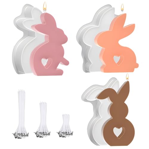 Ostern Kaninchen Silikonformen Gießformen,3D Osterhase Silikonform Kerzenhalter,Kaninchen Gießformen Silikon,Kerzenform Silikon Ostern,Kerzenformen zum Gießen Ostern,Silikonform Ostern Kerzen (C) von Anyingkai