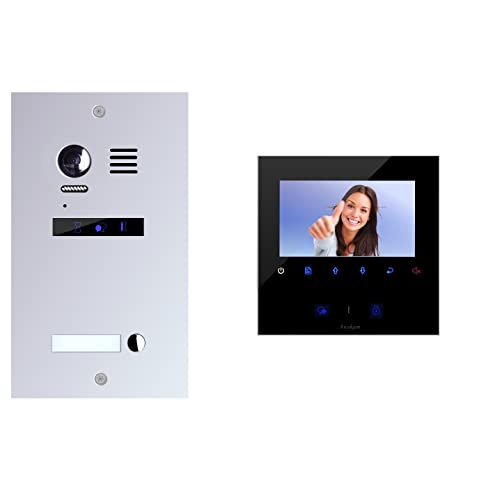 Video Türsprechanlage Videosprechanlage 1-Familienhaus 2Draht (Monitor in schwarz) von Anykam