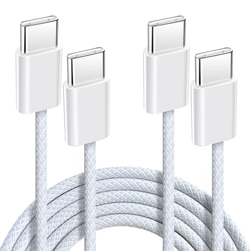 Anysea USB C auf USB C Kabel：60W Ladekabel USBC Schnellladekabel Nylon Datenkabel USB Typ C Ladekabel Kompatibel mit iPhone 16 15 Pro Max Galaxy S24 S23 Pixel iPad MacBook Pro/Air, 2Stück 1M von Anysea