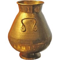 Große Massiv Messing Vintage Vase Mit Henkeln. Handgefertigte Heimdekoration. Dose von AnythingDiscovered