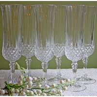 Kristall-Champagnerflöten. Sektgläser Made in France. Set Von Sechs Echten Bleikristall D'arques, Paris von AnythingDiscovered