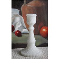 Milchglas Kerzenhalter Mit Rauten Muster. Geschenkidee von AnythingDiscovered