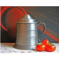 Vintage Eiskübel Mit Deckel Und Plastikeinsatz. Zinn Oder Aluminium Dose Verziertem Griff von AnythingDiscovered