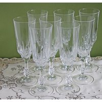 Vintage Kristall Gläser. Acht Bar Ware. Feine Stielware Mit Verziertem Stiel. Geschenk Für Ihn. Junggesellinnenabschied Geschenk von AnythingDiscovered