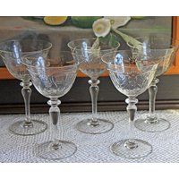 Vintage Kristall Sektgläser. Floral Geschliffene Champagner Gläser. Gläser Set. Geschenk Für Vater. House Warming von AnythingDiscovered