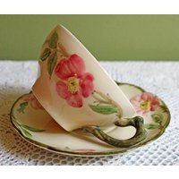 Vintage Tasse Und Unterteller Mit Franziskaner Wüstenrose. Sammler Keramik Tee Service von AnythingDiscovered