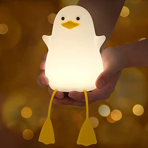 Anywin Enten-Nachtlicht, leuchtende Ente für Kinder mit warmer Farbe und Dimmfunktion, Duck Lamp 1200 mAh wiederaufladbares Enten-Baby-Nachtlicht mit 20-Minuten-Timer und Touch-Steuerung, warmweiß von Anywin