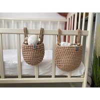 Hängender Aufbewahrungskorb, Krippe Korb Aufhängen, Spielzeug Tasche Aufbewahrung, Boho Baby Kinderzimmer Dekor, Heimorganisation von AnzyHomeShop