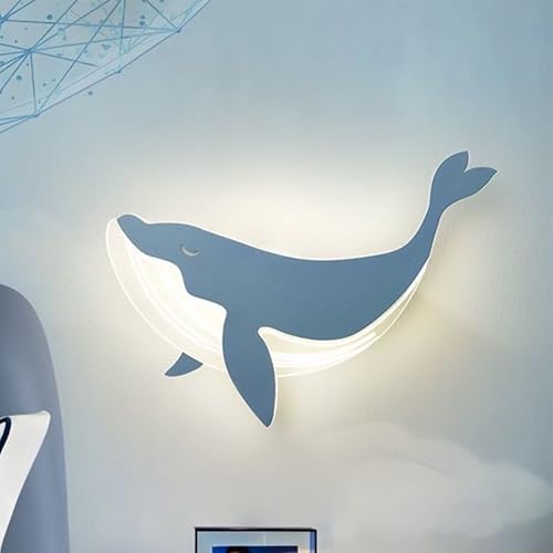 AoLa Kinder Wandlampe LED Wal-Wandleuchte aus Acryl und Metall Nachttischlampe Kreative Nachtlampe Wandbeleuchtung für Kinderzimmer Schlafzimmer, Geschenk für Mädchen Junge,Blau von AoLa