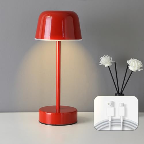 AoLa LED Tischlampe Kabellose mit Schalter, Akku Tischlampe Touch Dimmbar mit USB-C Wiederaufladbar Nachttischlampen Modern Tragbare Nachtlicht für Schlafzimmer Esszimmer Außenbereiche,Rot AoLa LED Tischlampe Kabellose mit Schalter, Akku Tischlampe Touch Dimmbar mit USB-C Wiederaufladbar Nachttischlampen Modern Tragbare Nachtlicht für Schlafzimmer Esszimmer Außenbereiche,Rot von AoLa