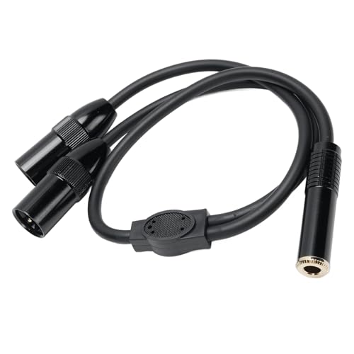 Aoaoy 1/4 Zoll XLR Y Splitt-Kabel, weiblich 6,35 mm auf 2 XLR-Stecker, 0,5 m, für Mikrofone, Laptops, Verstärker, mit reinem Kupfer von Aoaoy