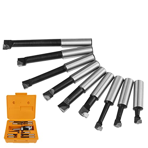 Aoaoy 1 Zubehör-Set für Gießmaschine MT2 M10 F1 12 50 mm Nutkopf mit 9 Stück 12 mm Bars Boring Head R8 50 MT2 MT3 Set mit lästigen Köpfen von Aoaoy