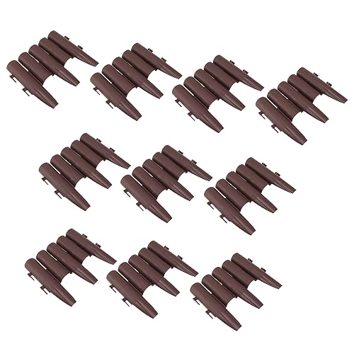 Aoaoy 10 Stück kurzer Zaun aus Polypropylen, einfach zu installieren, für Blumenbeet, Balkonbeet, Landschaftsburgunderrot, ideal für Garten und Rasen von Aoaoy
