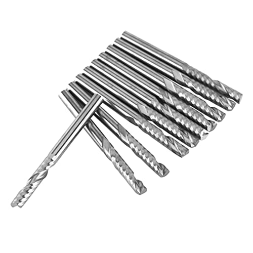 Aoaoy 2 mm Single Flute Cuttg 6 x 5 x 1 10 Stück Flöte Einfache Mühle für CNC-Werkzeug-Bits 3,175 mm Durchmesser 22 Kantenlänge von Aoaoy