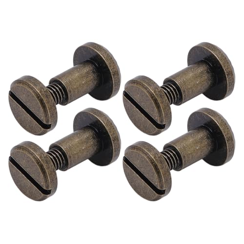 Aoaoy 20 Sets Verbindungsschrauben aus Zinklegierung, Stux, Nieten, Befestigungen für Lederhandwerk, Basteln, 8 x 6 mm, für Reparatur und Dekoration aus PU-Leder von Aoaoy