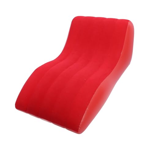 Aoaoy Aufblasbares Lounger -Sofa, PVC Bequemes Tragbares Schlafsofa für Home Picnics Wanderpark Travel (Rot) von Aoaoy