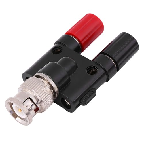 Aoaoy Bananenstecker-Adapter BNC auf 4 mm, Oszilloskopadapter, Mini-Größe, einfach zu bedienen, für den Anschluss des Signals mit 4 mm-Klemmen von Aoaoy