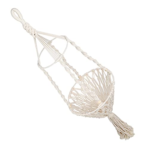 Aoaoy Hängematte Haustierwand Hanging Haustier Hanging Swing Basket Gewebte Baumwollmischseil Netto-Tasche Kleine Haustier Katze Korb (EIN hölzerner Perlenstil) von Aoaoy