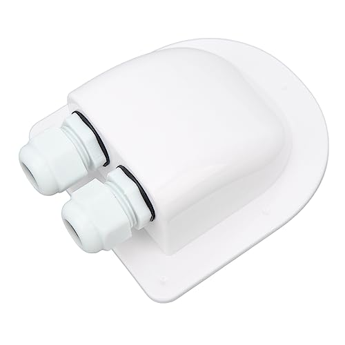 Aoaoy Kabeleinführung, IP68, mit Doppelkabel, wetterfest, IP68, für Dach, Wohnmobil, Yacht (weiß) von Aoaoy