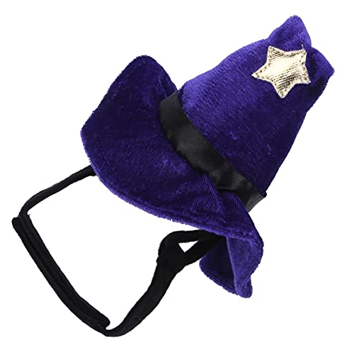 Aoaoy Katzen-Halloween-Zaubererhut, verstellbare Haustier-Kopfbedeckung für kleine Hunde, Katzen und mehr, mit Sternglocke, weicher Haustierhut für Rollenspiel-Urlaub Aoaoy Katzen-Halloween-Zaubererhut, verstellbare Haustier-Kopfbedeckung für kleine Hunde, Katzen und mehr, mit Sternglocke, weicher Haustierhut für Rollenspiel-Urlaub von Aoaoy