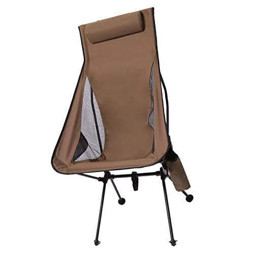 Aoaoy Klappstühle, Campingstuhl, leicht, kompakt, ultraleicht, mit Tragetasche, für Wandern, zusammenklappbar, für den Außenbereich, tragbar, für den Strand, Picknick (Kaffeebraun) von Aoaoy