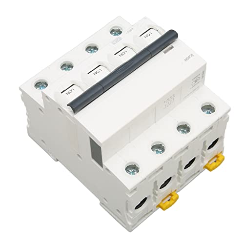 Aoaoy Leitungsschutzschalter Miniatur PA66 Flammenhemmende Verkleidung 4P Brexer Automatisch für Gewerbegebäude AC 400 V (6 A) von Aoaoy