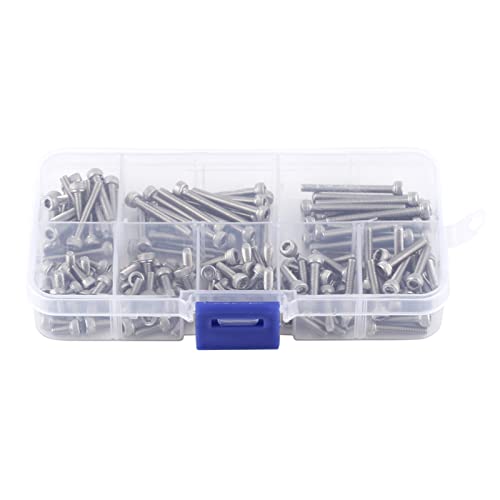 Aoaoy M3 DIN 916 Schrauben 160 Stück M3 SS304 Metrisches Siegel aus Edelstahl Vakuumschraube Kopf 14 x 7 x 3 von Aoaoy