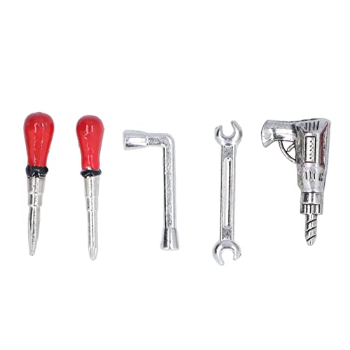 Aoaoy Mini Dollhouse Repair Tools, 1:12, Zubehör für Handwerkzeuge, Legierungen von Aoaoy