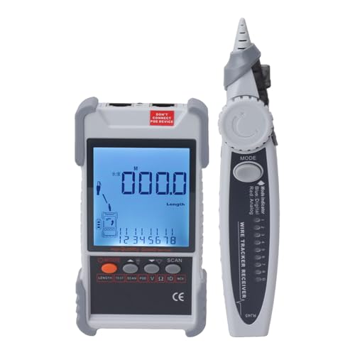 Aoaoy Netzwerkkabeltester, ET616, Testen von Netzwerkkabeln, Testen, Multimeter, Multimeter, Multimeter, Multimeter, Multimeter, mit LCD-Display für die Wartung von Telefonen (grau) von Aoaoy