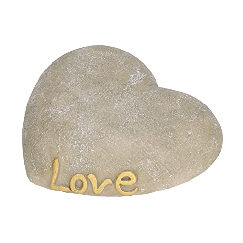 Aoaoy Pet Memorial Heartform Geformtes Gartengedanken Grabstein Harz Hunde Katze Grabstein für Rasen Hinterhof (Felsfarbe) von Aoaoy