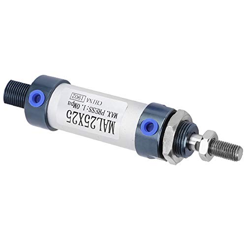 Aoaoy Rod mit doppelter Wirkung, Mini-Pneumatik, Aluminiumlegierung, Luftzylinder, für die Indizierung der Leuchte, Ventilumschaltung (25 mm Kaffee) von Aoaoy