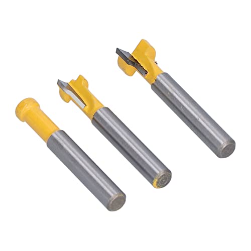 Aoaoy Router-Bits für Schlossloch, 3 Stück, T-Schaftfräser, 1/4 Zoll mit Schlitz, Bit Millling für Holz Aoaoy Router-Bits für Schlossloch, 3 Stück, T-Schaftfräser, 1/4 Zoll mit Schlitz, Bit Millling für Holz von Aoaoy