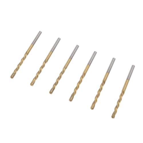 Aoaoy Set mit 50 Torsionsbohrern, Spiral-Sägebit aus Stahl, 1/8 Zoll, hohe Geschwindigkeit für Holz, kompatibel mit Elektrowerkzeugen mit Spiralsäge, (Gold) von Aoaoy