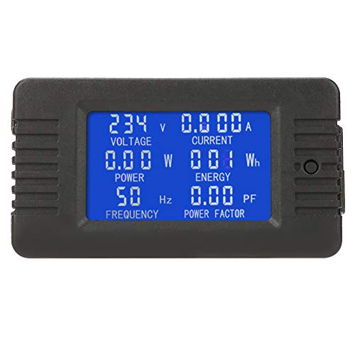 Aoaoy Set zur Messung der elektrischen Parameter, digitaler Zähler für den Spannungsprüfer, Leistung 5 A, LCD mit großem Display, Hintergrundbeleuchtungsfunktion Aoaoy Set zur Messung der elektrischen Parameter, digitaler Zähler für den Spannungsprüfer, Leistung 5 A, LCD mit großem Display, Hintergrundbeleuchtungsfunktion von Aoaoy