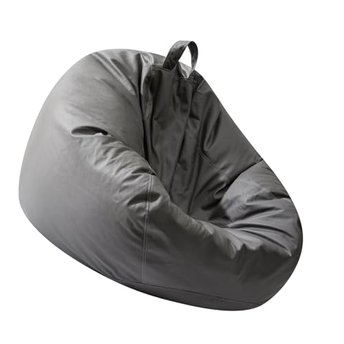 Aoaoy Sitzsack mit Sitzkissen, weich und bequem, mit Füllung aus EPP-Teilchen, Schlafsofa mit Bohnensack, atmungsaktiv, ideal für Schlafzimmer, Balkon, Wohnzimmer (grau) von Aoaoy