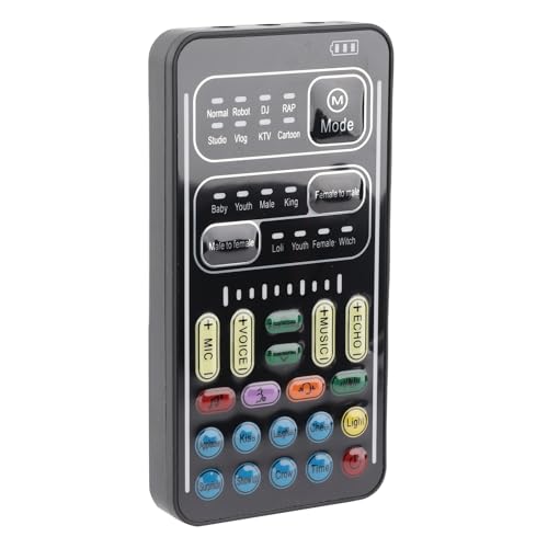 Aoaoy Sound Changer I9 Voice Changer Set Multifunktion Tragbare Soundkarte für Game Anchor Recording Computer (Englische Version) von Aoaoy