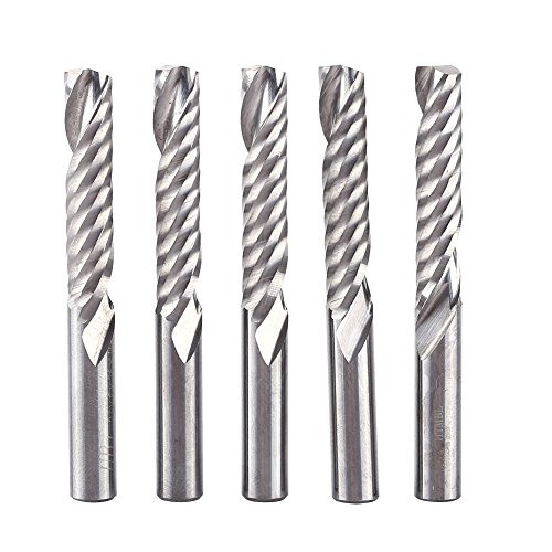Aoaoy Spiralmühle, 8 x 7 x 1, 5 Stück, Wolframcarbid, End Mill Single Flute, Spirale, CNC Milling Cutter, 6 mm x 32 mm von Aoaoy